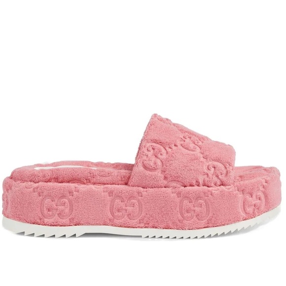 GUCCI GG TERRY PLATFORM SANDAL - Picture 6 of 7